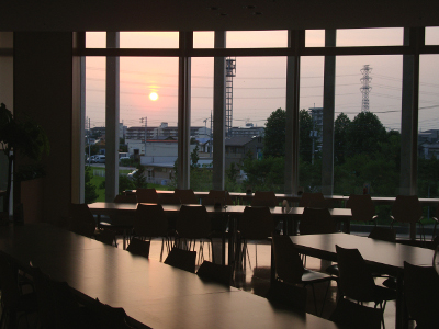 レストランからの夕焼け